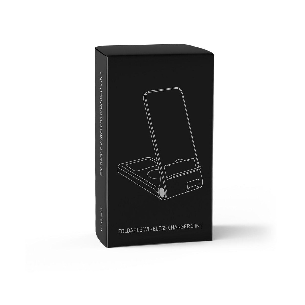 Ładowarki z logo – ładowarka bezprzewodowa 15w exclusive collection, 3 w 1, stojak na telefon | zita VA124-03_POV01 Ładowarka bezprzewodowa 15W Exclusive Collection, 3 w 1, stojak na telefon | Zita VA124-03_POV01
