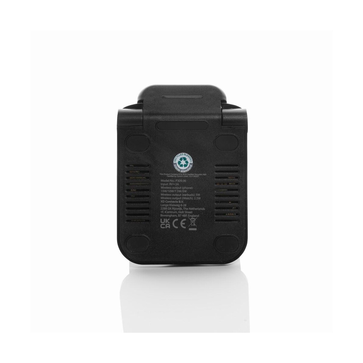 Ładowarki z logo – ładowarka bezprzewodowa 3 w 1, 15w powerpal P309.0601__B_8 Ładowarka bezprzewodowa 3 w 1, 15W Powerpal P309.0601__B_8