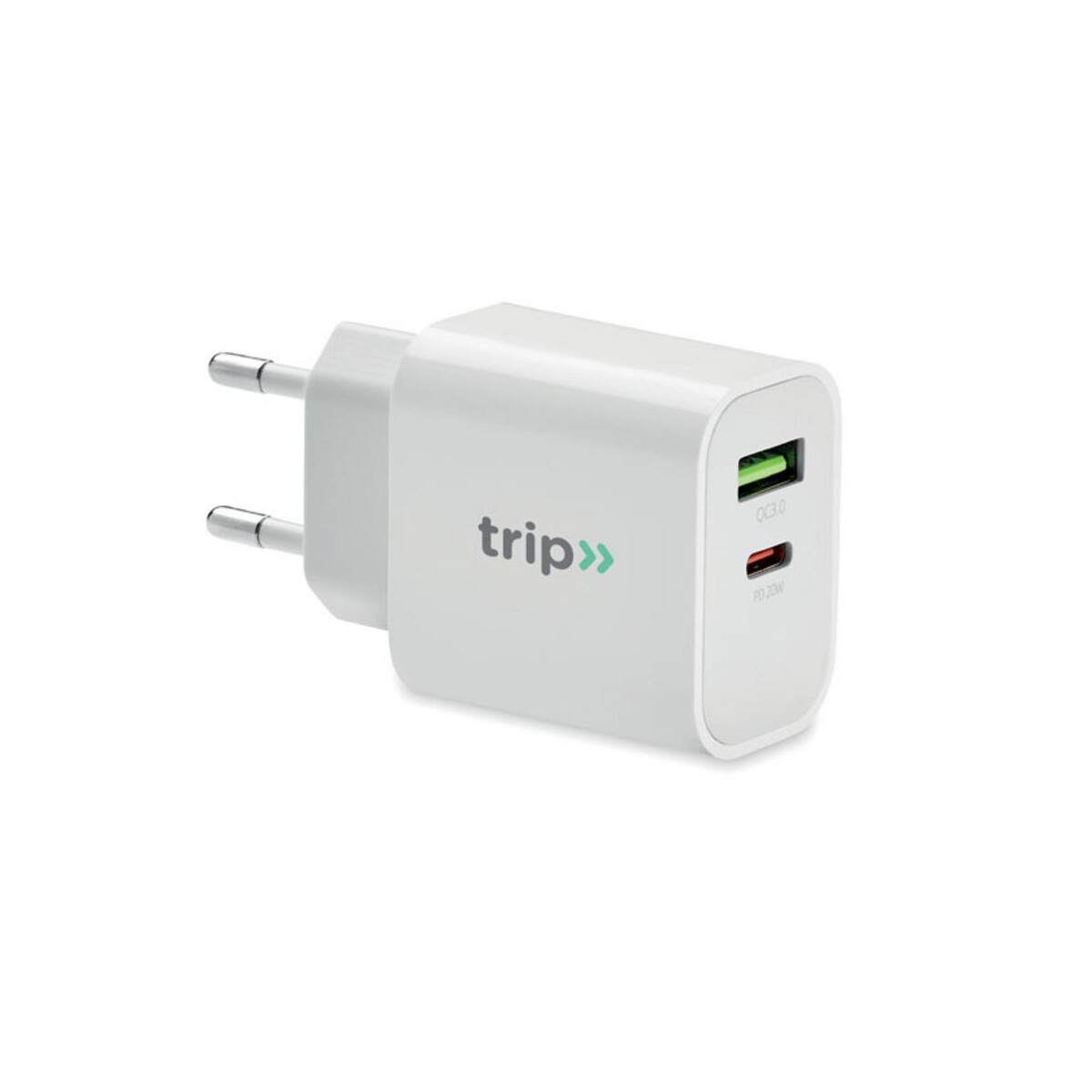 Ładowarki z logo – ładowarka usb 18w 2 porty port mo6879-06-print Ładowarka USB 18W 2 porty PORT mo6879-06-print