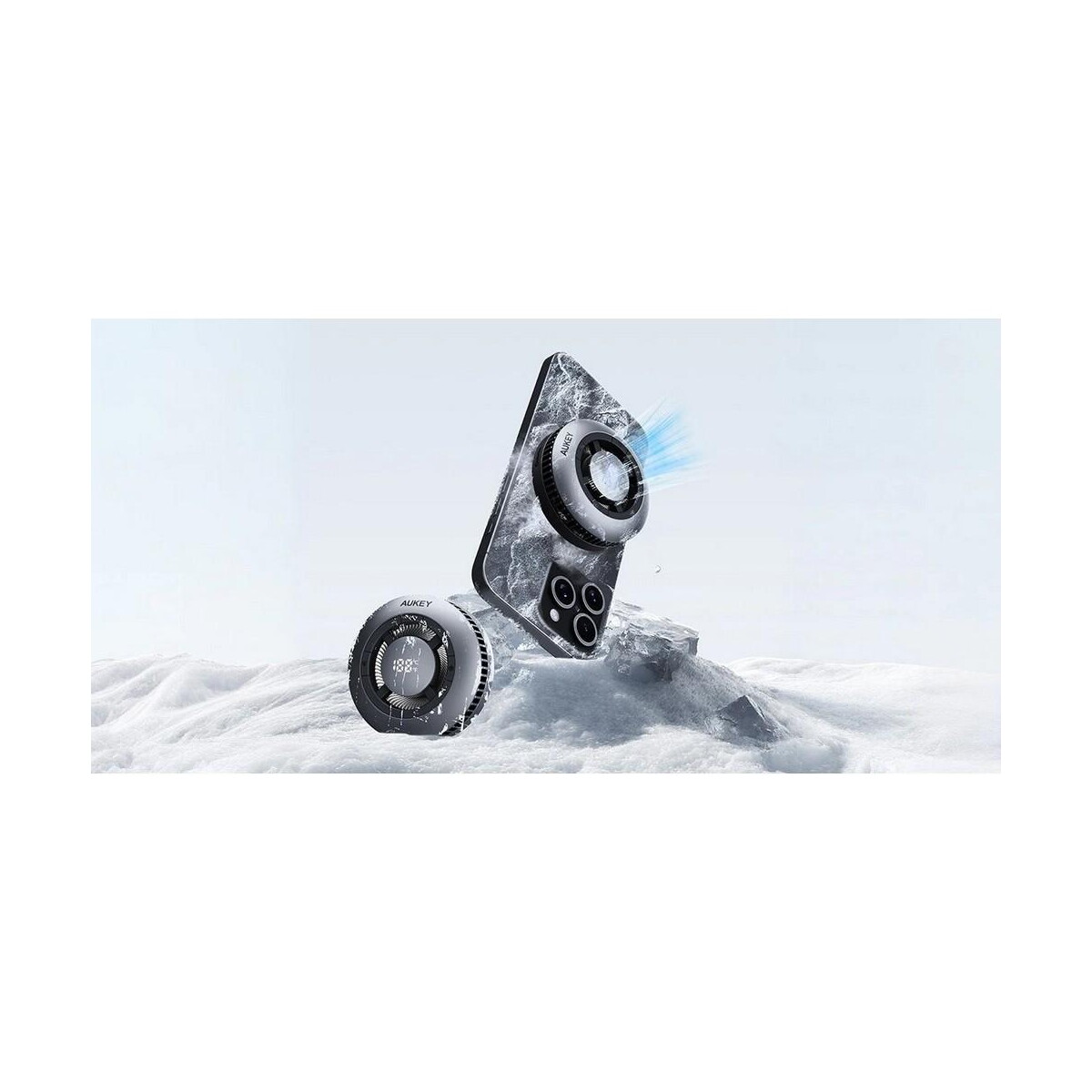 Ładowarki z logo – magnetyczna ładowarka bezprzewodowa 15w z wentylatorem aukey VAM10-15_ATM04 Magnetyczna ładowarka bezprzewodowa 15W z wentylatorem Aukey VAM10-15_ATM04