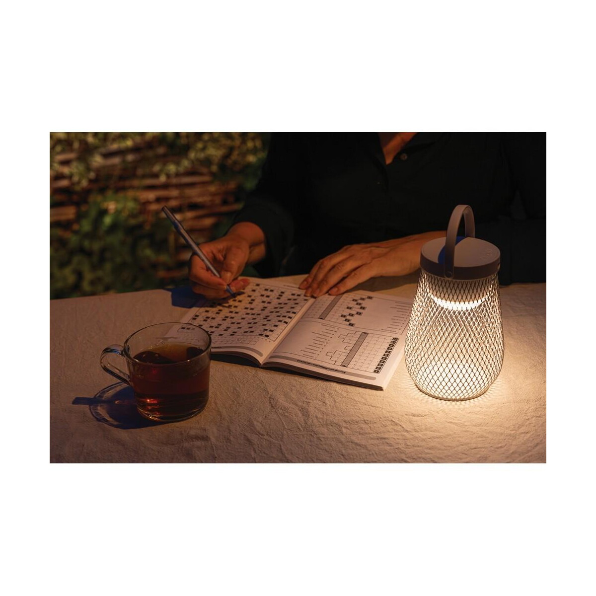 Lampki na biurko z logo – lampka na biurko aurora, plastik z recyklingu P513.7502__M_401 Lampka na biurko Aurora, plastik z recyklingu P513.7502__M_401