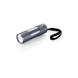 Latarka 9 LED Quattro - szara
