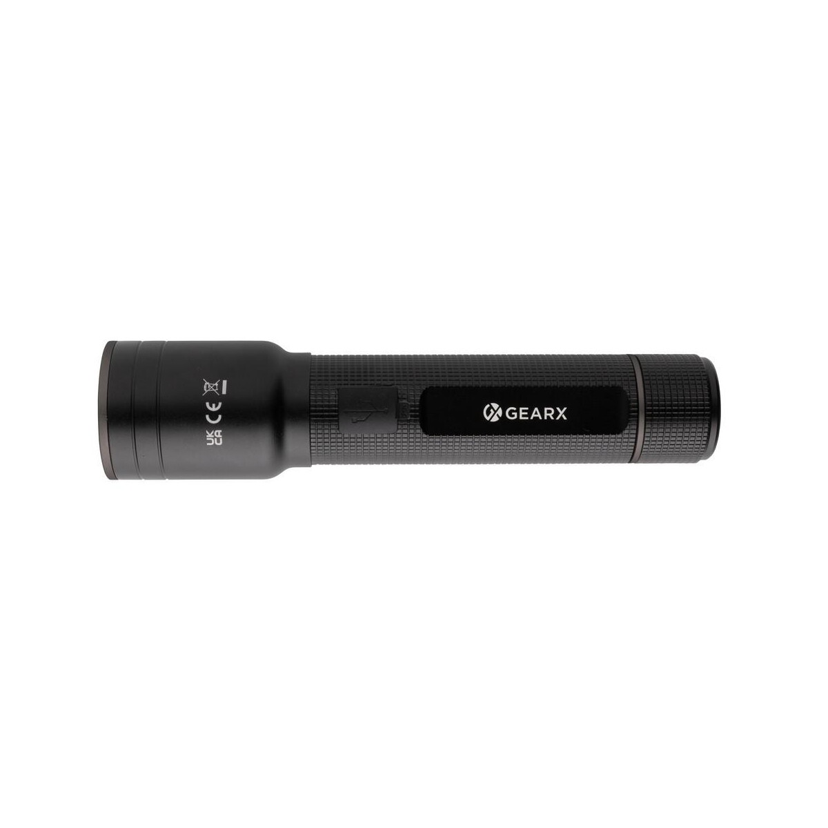 Latarki z logo – duża latarka gear x, ładowana przez usb, aluminium z recyklingu P513.931__B_2 Duża latarka Gear X, ładowana przez USB, aluminium z recyklingu P513.931__B_2