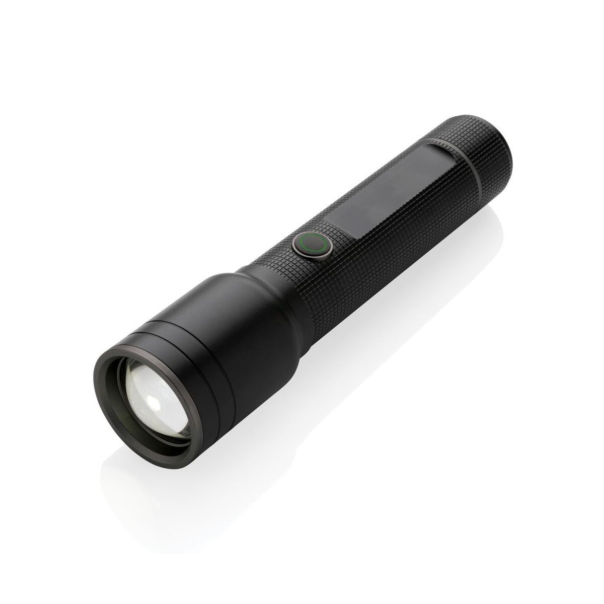 Latarki z logo – duża latarka gear x, ładowana przez usb, aluminium z recyklingu P513.931__B_3 Duża latarka Gear X, ładowana przez USB, aluminium z recyklingu P513.931__B_3