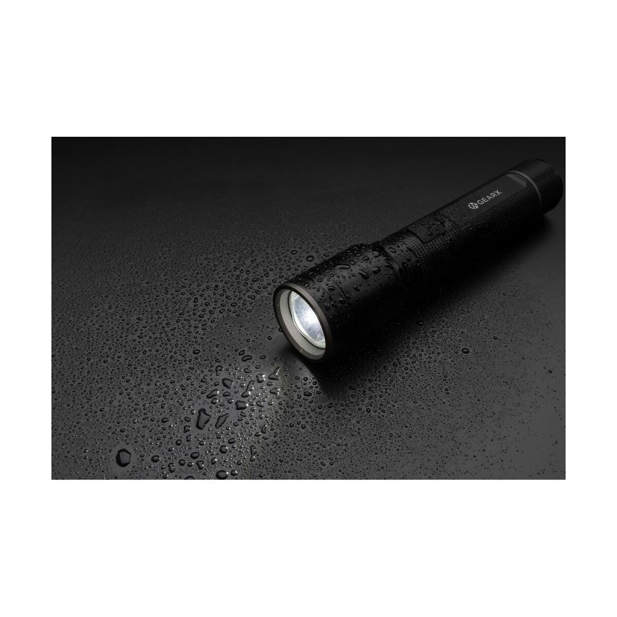 Latarki z logo – duża latarka gear x, ładowana przez usb, aluminium z recyklingu P513.931__B_7 Duża latarka Gear X, ładowana przez USB, aluminium z recyklingu P513.931__B_7