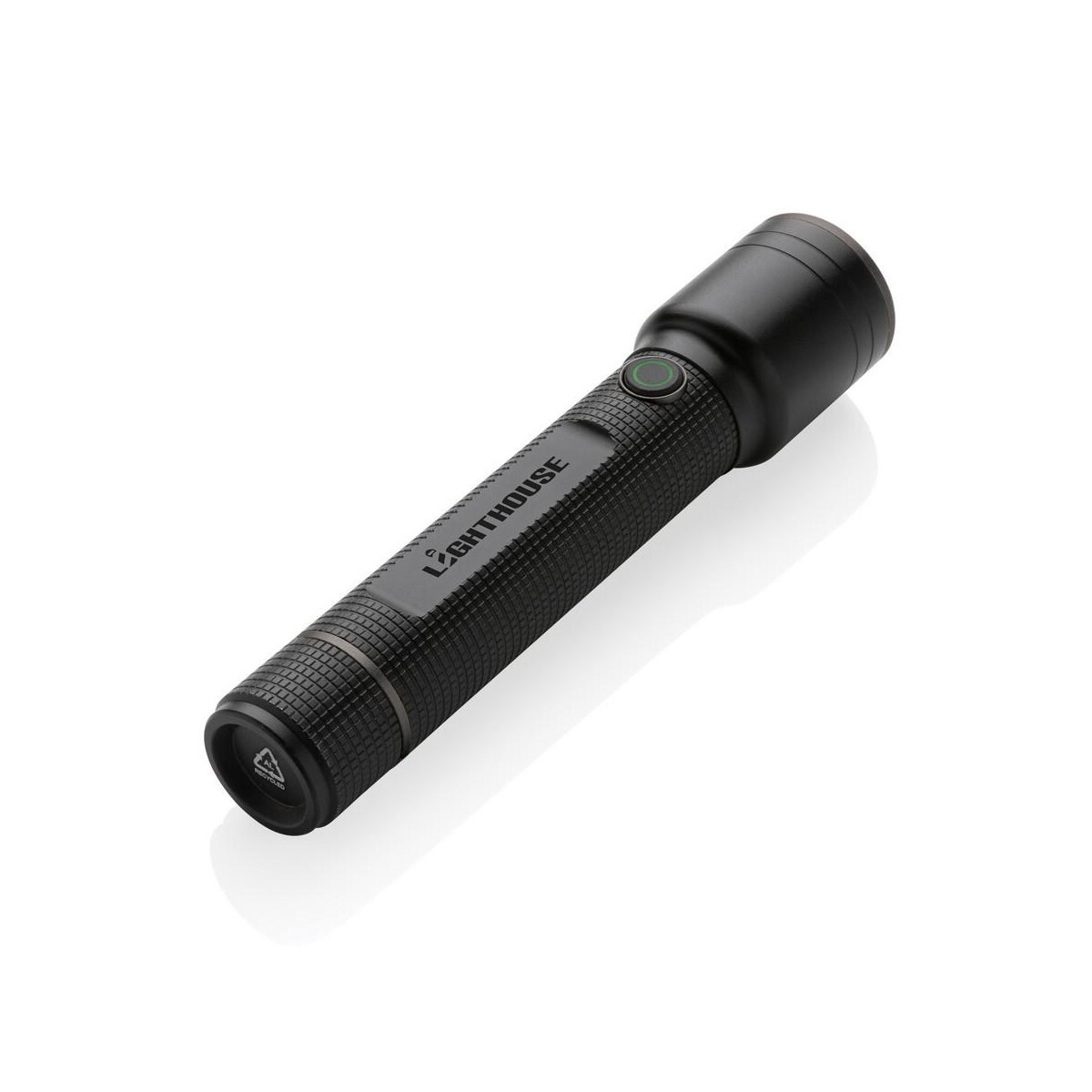Latarki z logo – latarka gear x, ładowana przez usb, aluminium z recyklingu P513.921__D_100 Latarka Gear X, ładowana przez USB, aluminium z recyklingu P513.921__D_100