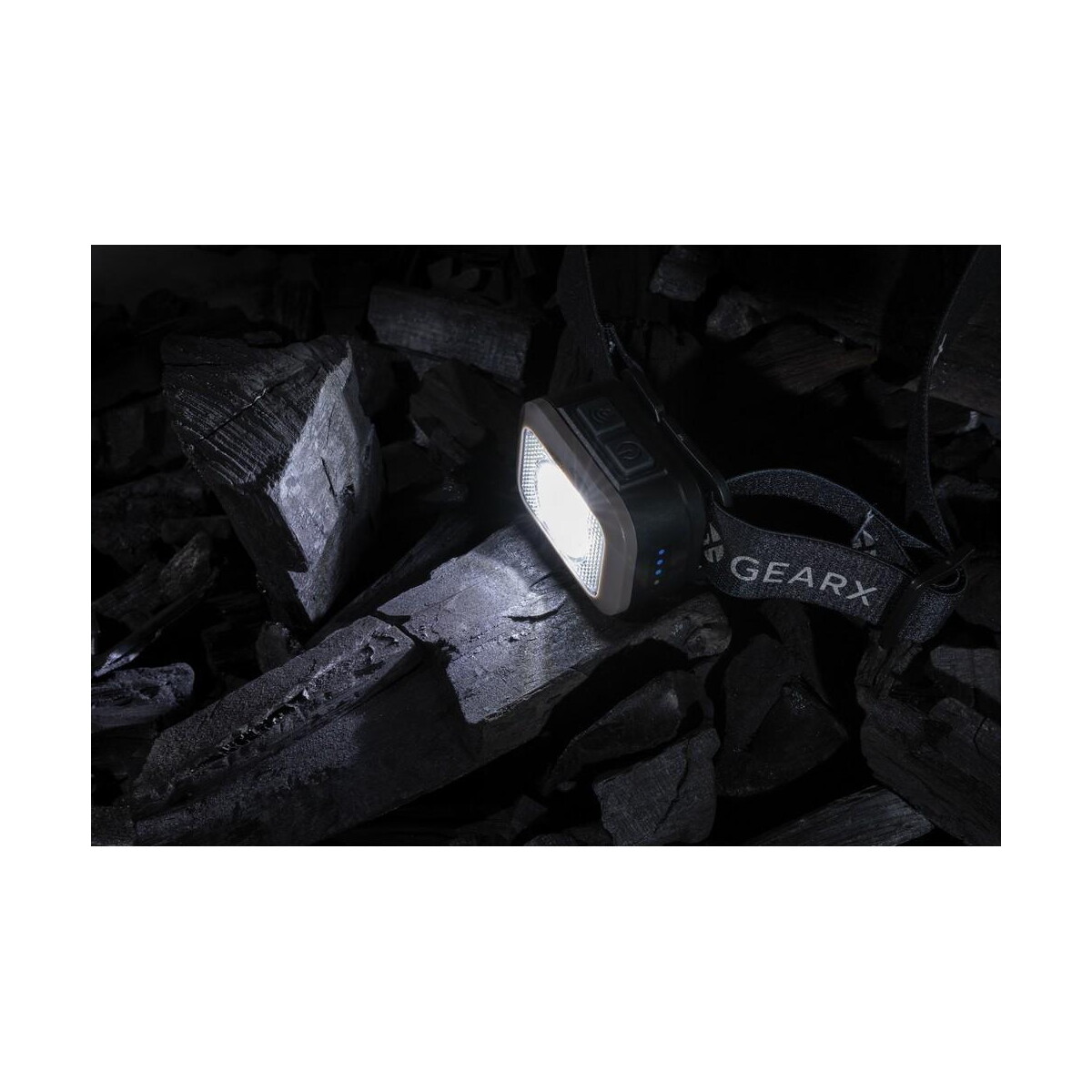 Latarki z logo – latarka na głowę gear x ze światłem cob, rabs P513.102__M_400 Latarka na głowę Gear X ze światłem COB, RABS P513.102__M_400