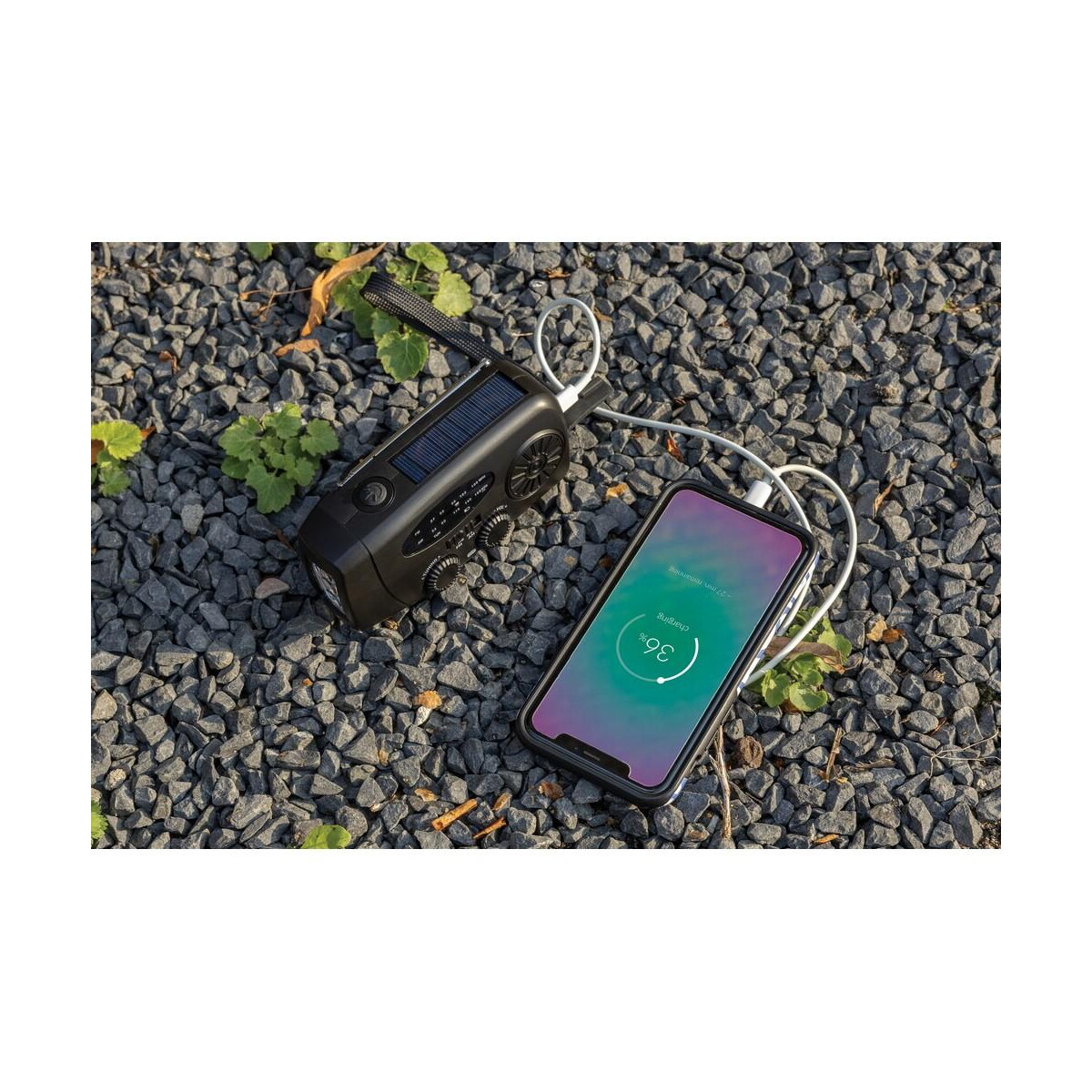 Latarki z logo – radio survivalowe am/fm, power bank 1800 mah, latarka rescuewave P326.4301__M_402 Radio survivalowe AM/FM, power bank 1800 mAh, latarka RescueWave P326.4301__M_402