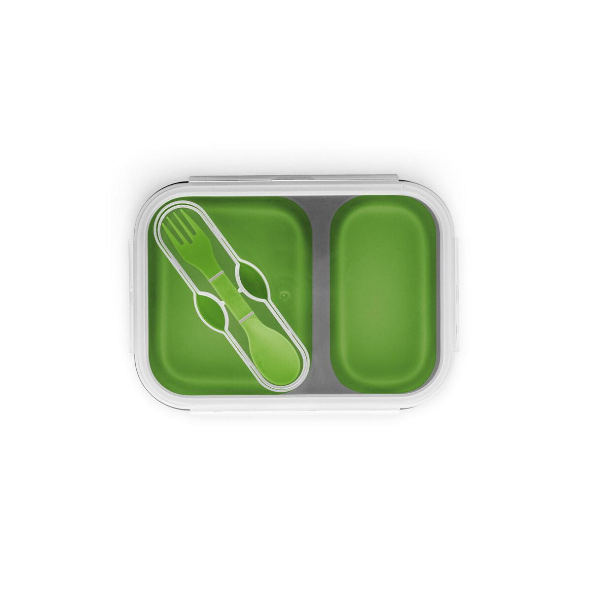 Lunchboxy z logo – dill. lunch box. wysuwane hermetyczne pudełko wykonane z silikonu i pp (480 i 760 ml) 93848_119-a DILL. Lunch Box. Wysuwane hermetyczne pudełko wykonane z silikonu i PP (480 i 760 mL) 93848_119-a