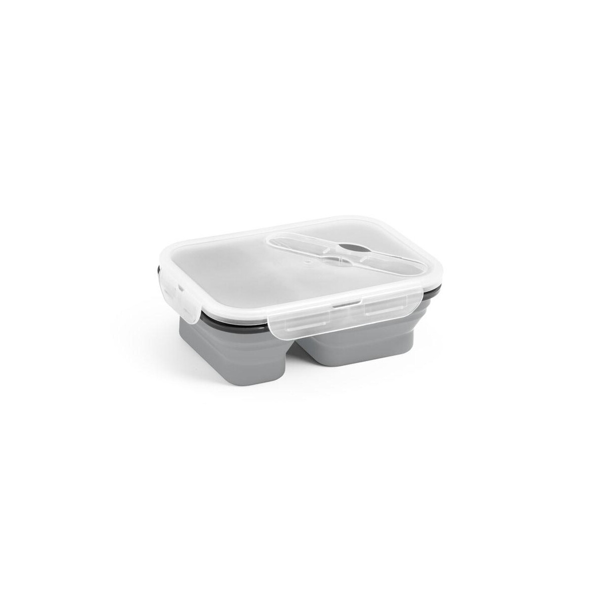Lunchboxy z logo – dill. lunch box. wysuwane hermetyczne pudełko wykonane z silikonu i pp (480 i 760 ml) 93848_123 DILL. Lunch Box. Wysuwane hermetyczne pudełko wykonane z silikonu i PP (480 i 760 mL) 93848_123