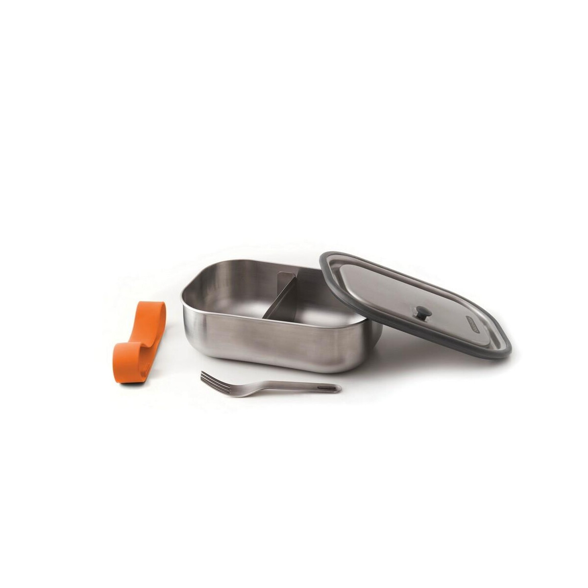 Lunchboxy z logo – duże pudełko śniadaniowe ze stali nierdzewnej 3 w 1 black+blum P439.0008__B_5 Duże pudełko śniadaniowe ze stali nierdzewnej 3 w 1 Black+Blum P439.0008__B_5