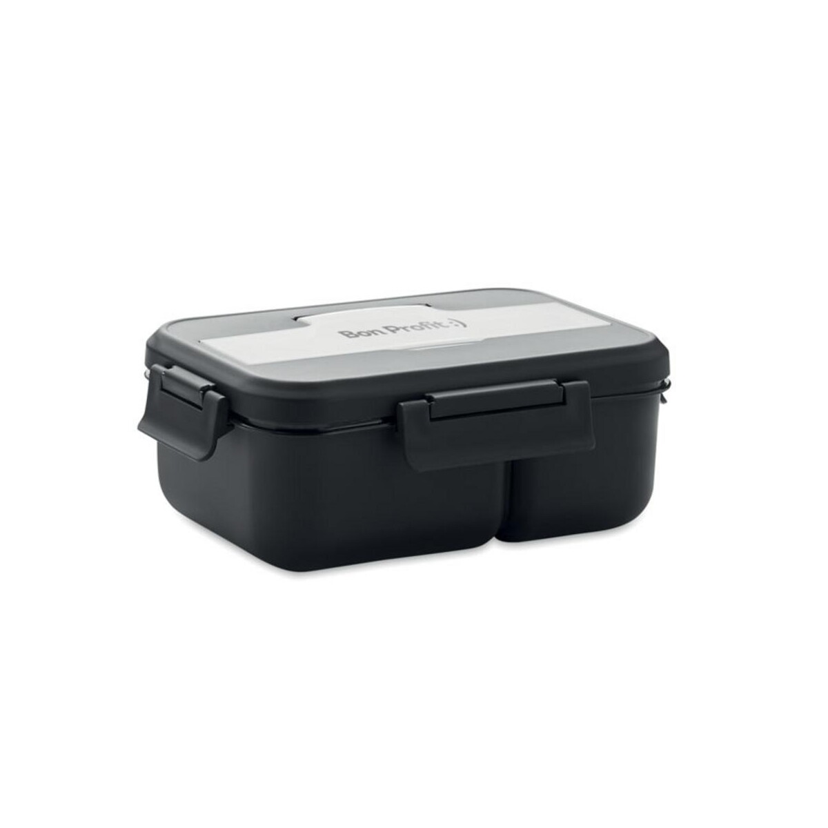 Lunchboxy z logo – lunch box ze sztućcami z pp makan mo6646-03-print Lunch box ze sztućcami z PP MAKAN mo6646-03-print