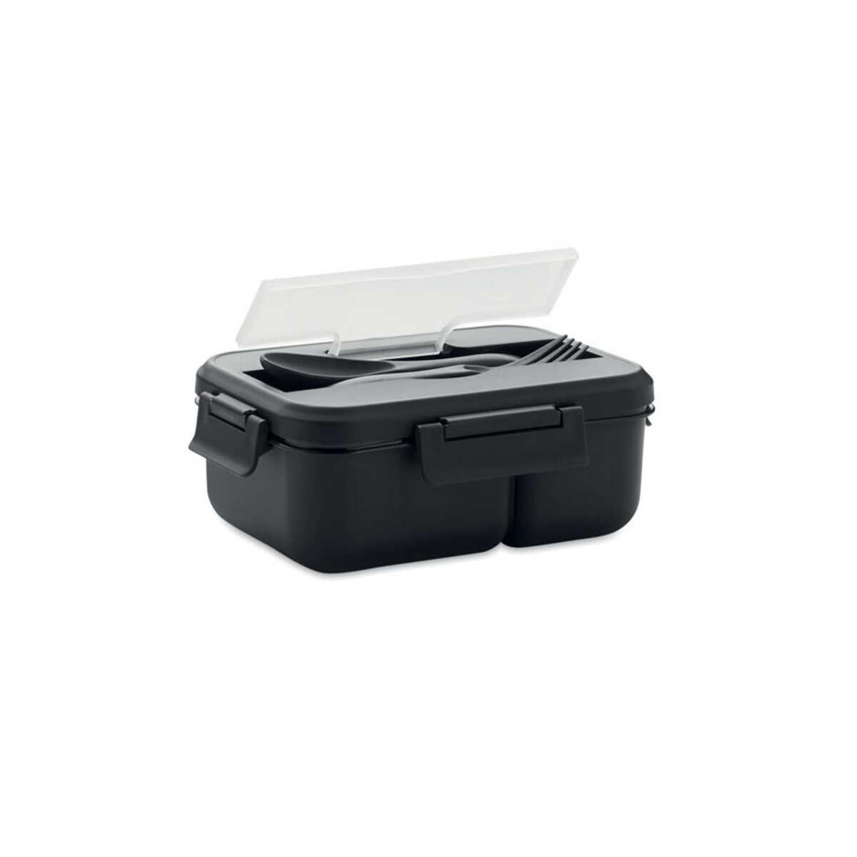 Lunchboxy z logo – lunch box ze sztućcami z pp makan mo6646-03-side Lunch box ze sztućcami z PP MAKAN mo6646-03-side