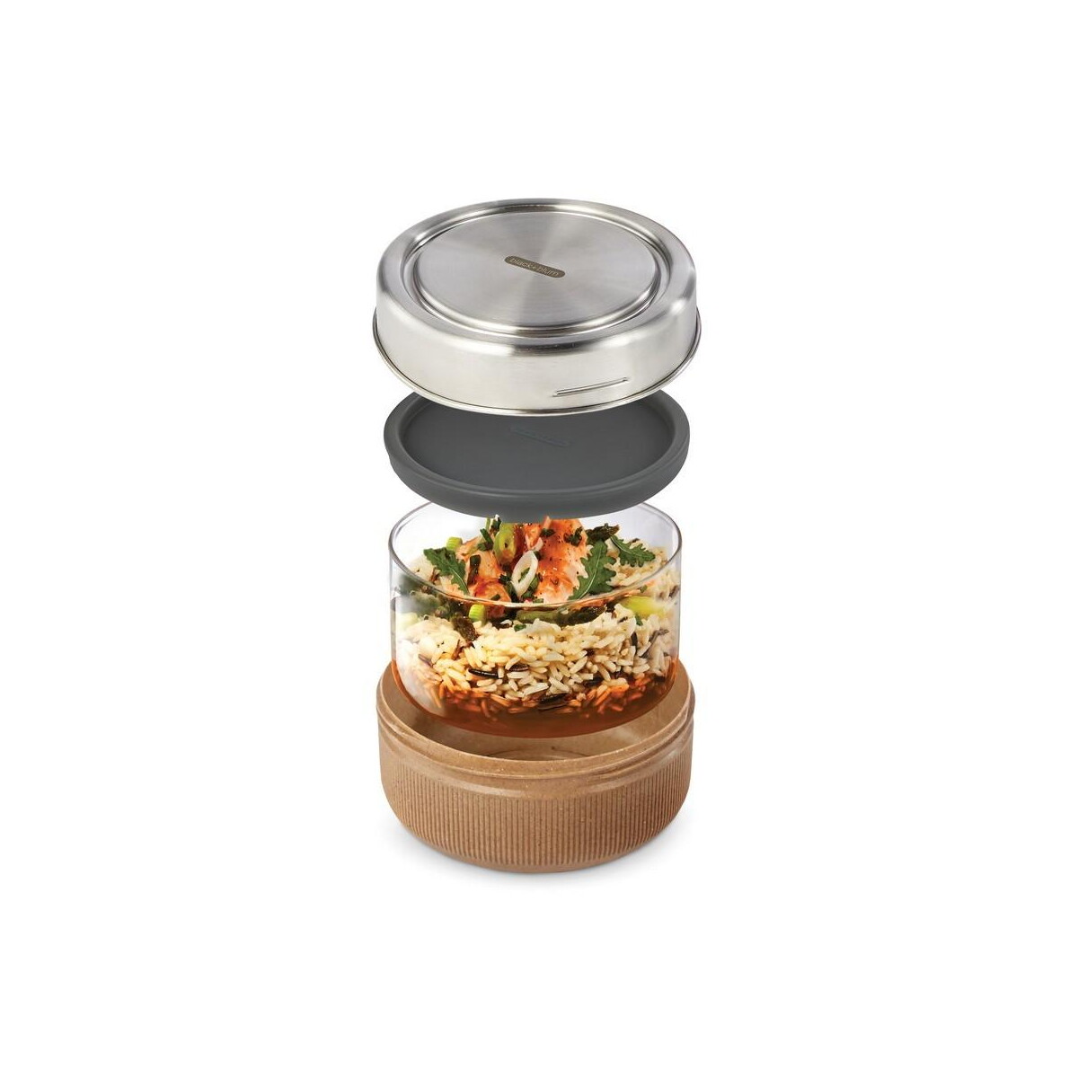 Lunchboxy z logo – lunchbox, pudełko śniadaniowe 750 ml black+blum P439.0409__B_8 Lunchbox, pudełko śniadaniowe 750 ml Black+Blum P439.0409__B_8