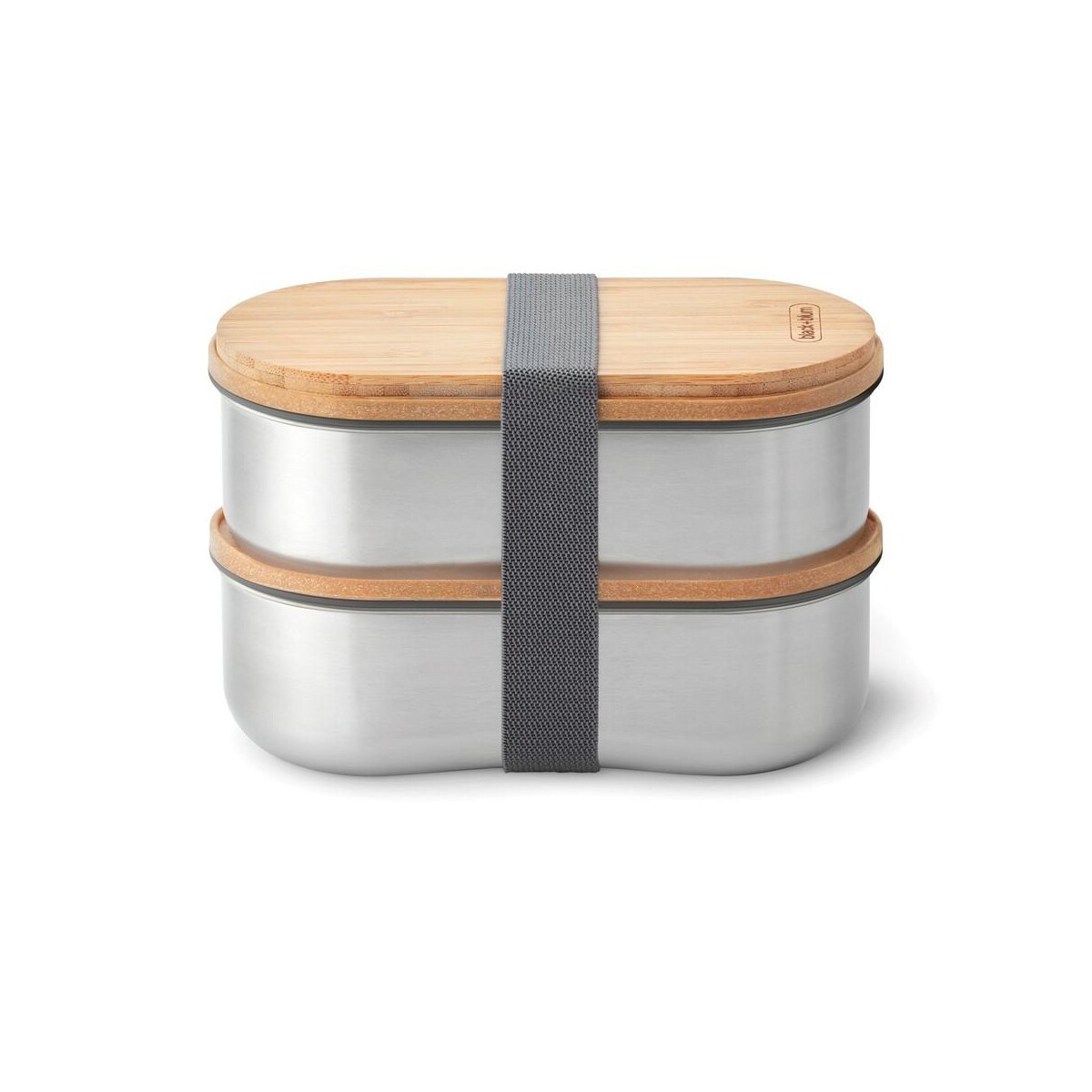 Lunchboxy z logo – lunchbox, pudełko śniadaniowe black+blum double bento P439.2002__B_5 Lunchbox, pudełko śniadaniowe Black+Blum Double Bento P439.2002__B_5