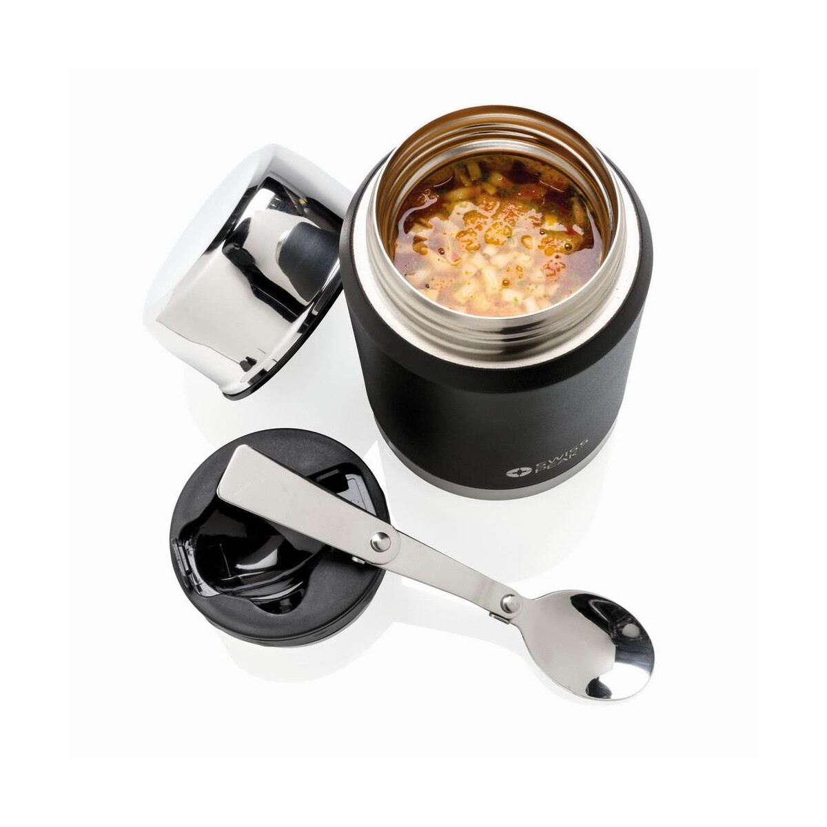 Lunchboxy z logo – próżniowy pojemnik na żywność 500 ml swiss peak elite P432.981__B_4 Próżniowy pojemnik na żywność 500 ml Swiss Peak Elite P432.981__B_4