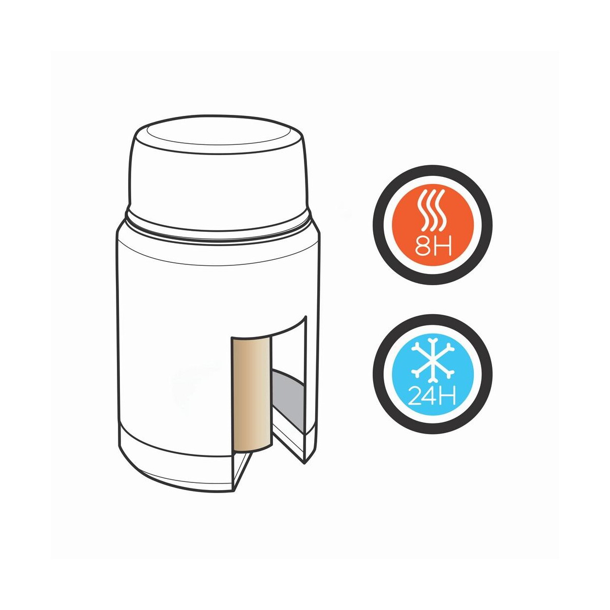 Lunchboxy z logo – próżniowy pojemnik na żywność 500 ml swiss peak elite P432.981__B_7 Próżniowy pojemnik na żywność 500 ml Swiss Peak Elite P432.981__B_7