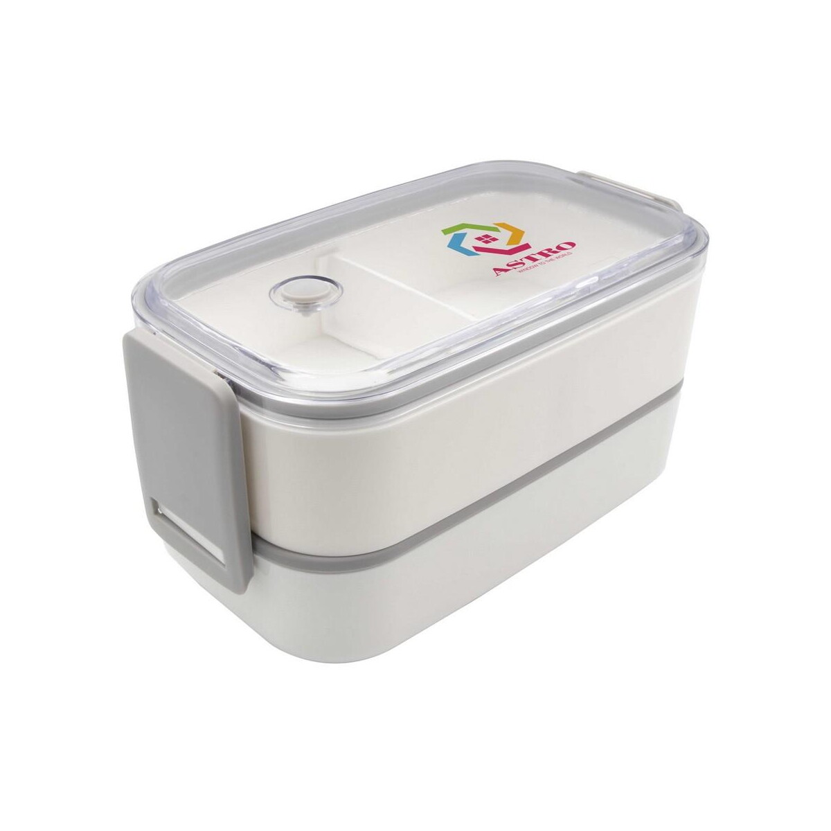 Lunchboxy z logo – pudełka śniadaniowe 2 w 1, 2×700 ml, sztućce | cash V7246-02_ILG01 Pudełka śniadaniowe 2 w 1, 2x700 ml, sztućce | Cash V7246-02_ILG01