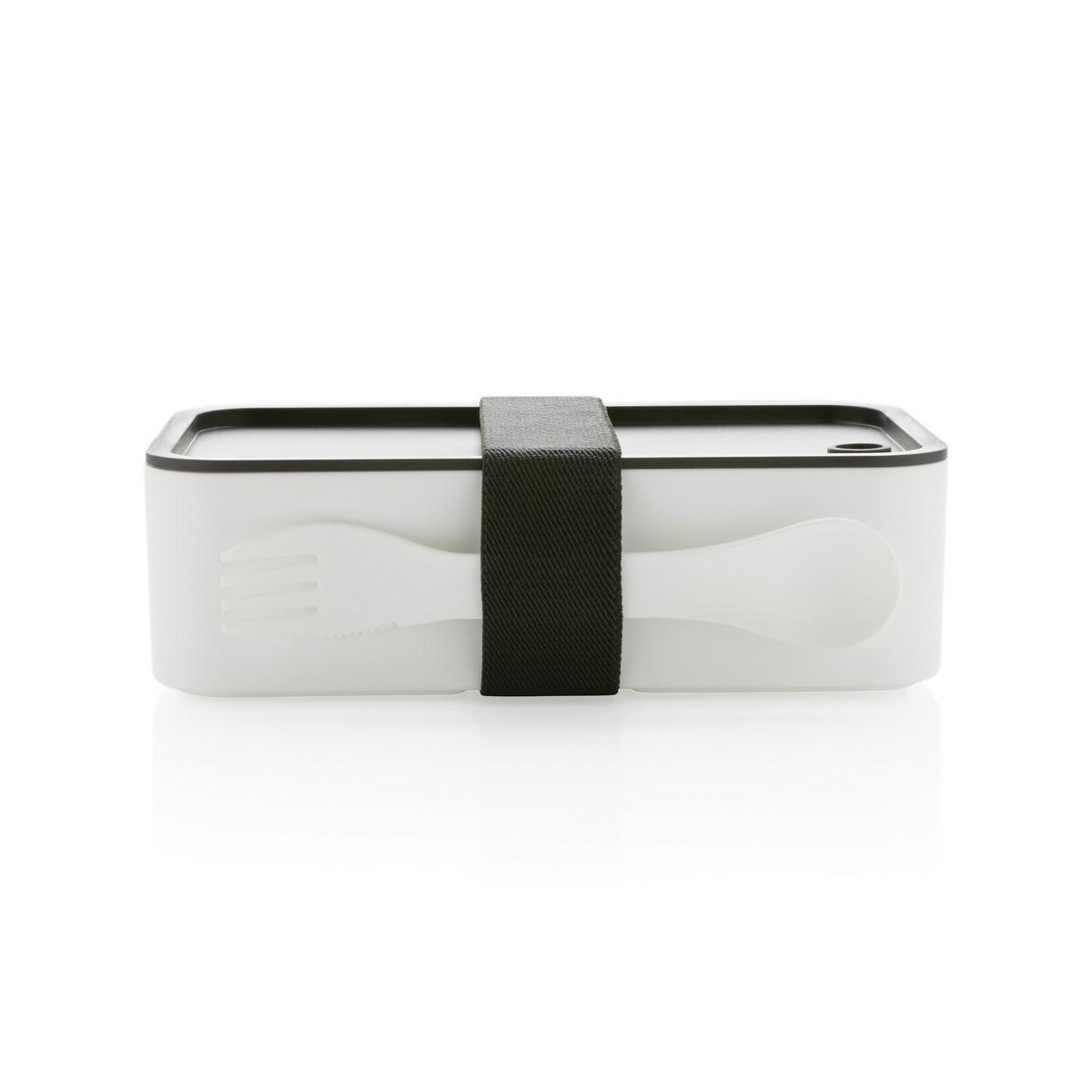 Lunchboxy z logo – pudełko śniadaniowe 1,2 l rpp, łyżkowidelec P269.053__B_4 Pudełko śniadaniowe 1,2 L RPP, łyżkowidelec P269.053__B_4