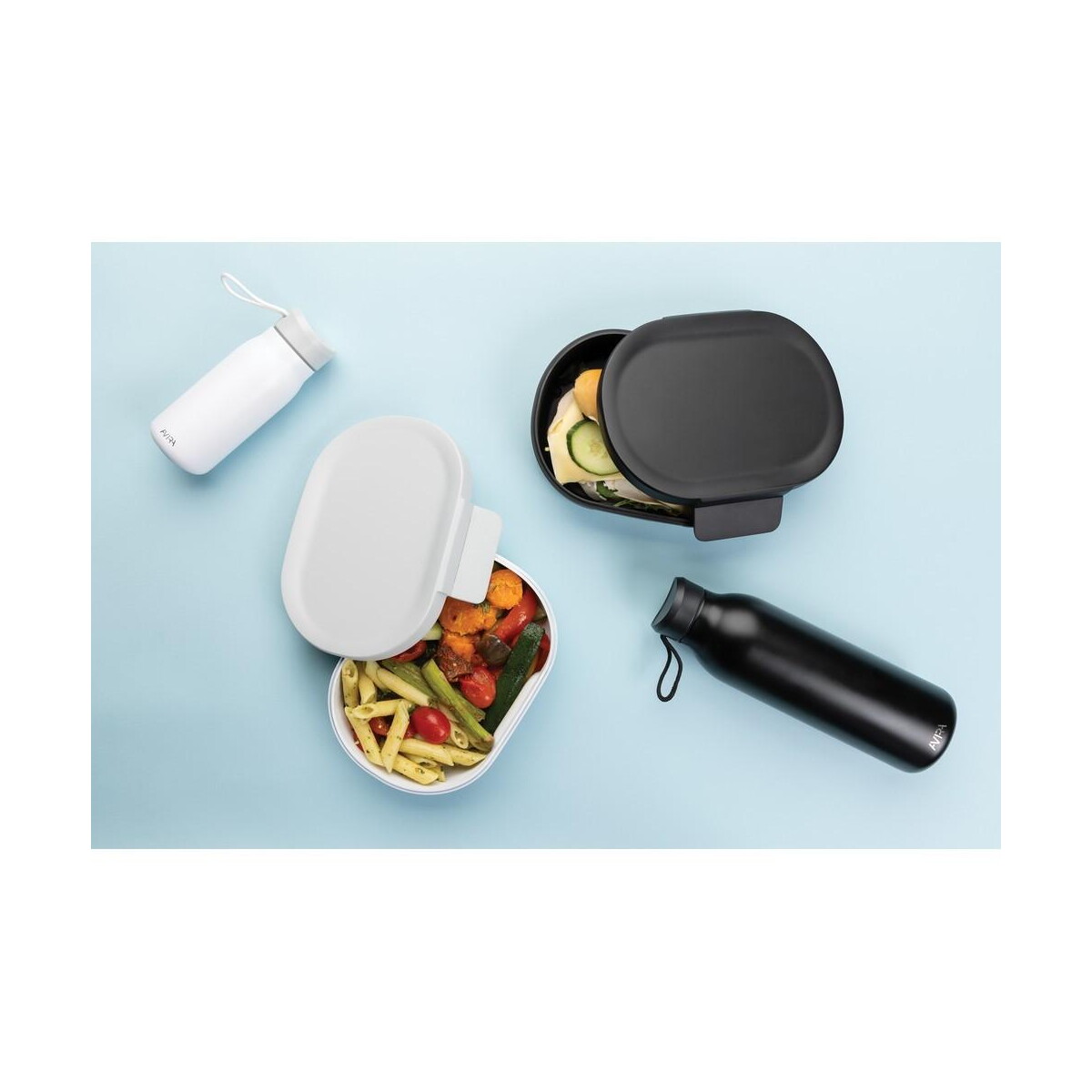 Lunchboxy z logo – pudełko śniadaniowe 700 ml avira atlas, pp z recyklingu P438.071__M_401 Pudełko śniadaniowe 700 ml Avira Atlas, PP z recyklingu P438.071__M_401