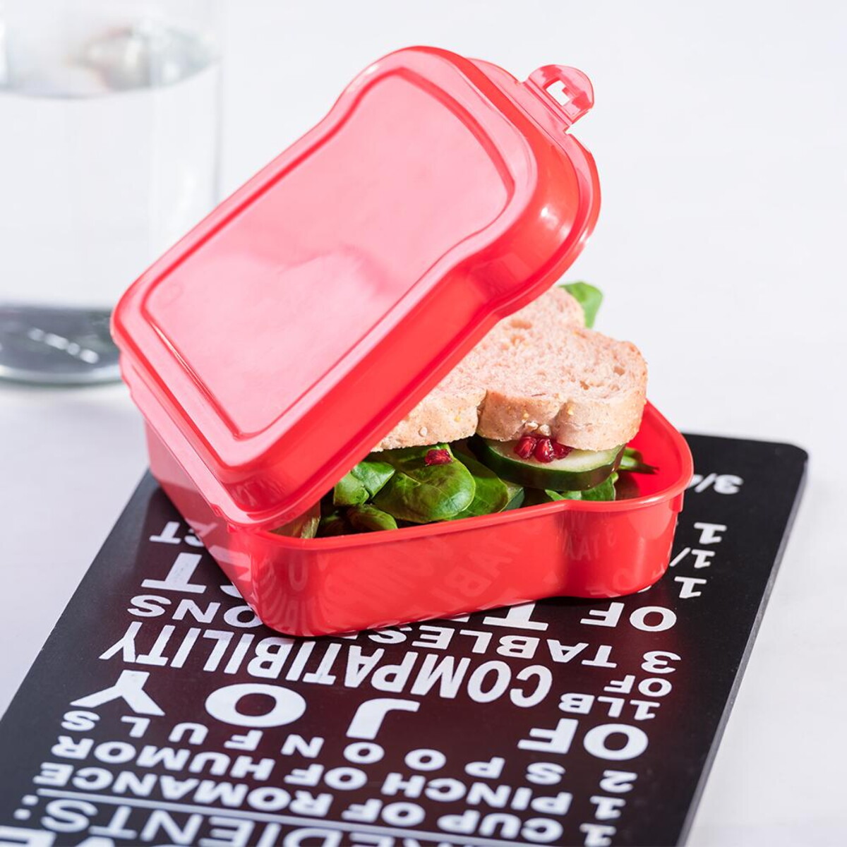 Lunchboxy z logo – pudełko śniadaniowe „kanapka” 450 ml V9525_A Pudełko śniadaniowe