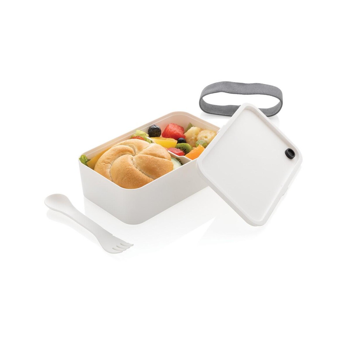 Lunchboxy z logo – pudełko śniadaniowe, łyżkowidelec P269.593__B_2 Pudełko śniadaniowe, łyżkowidelec P269.593__B_2