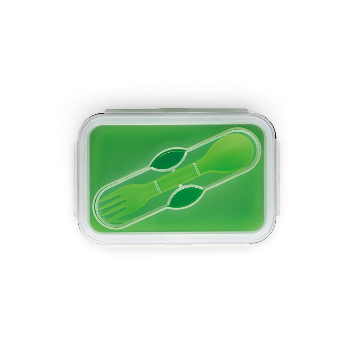 Lunchboxy z logo – saffron. lunch box. wysuwane hermetyczne pudełko wykonane z silikonu i pp 640 ml 93847_119-a SAFFRON. Lunch Box. Wysuwane hermetyczne pudełko wykonane z silikonu i PP 640 mL 93847_119-a