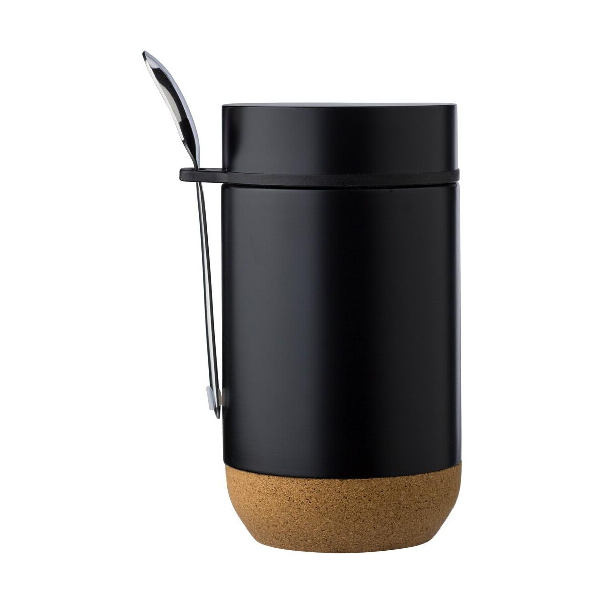 Lunchboxy z logo – termiczny pojemnik na żywność 400 ml, łyżka V1218-03_AAB01 Termiczny pojemnik na żywność 400 ml, łyżka V1218-03_AAB01