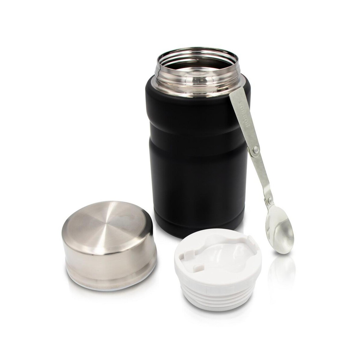 Lunchboxy z logo – termiczny pojemnik na żywność 650 ml air gifts, składana łyżka | jonathan V9962-03_AAA02 Termiczny pojemnik na żywność 650 ml Air Gifts, składana łyżka | Jonathan V9962-03_AAA02