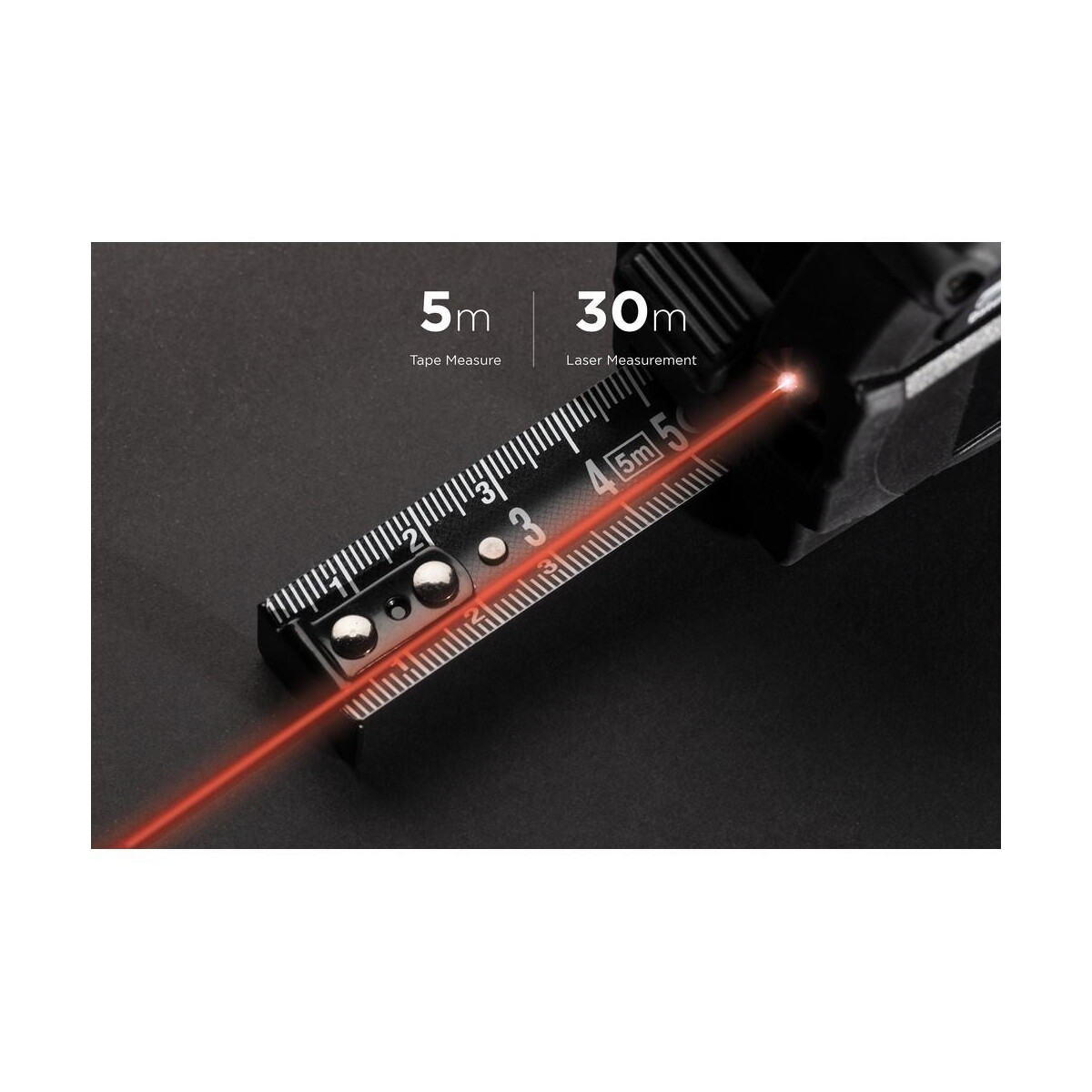 Miarki z logo – miara 5m, dalmierz laserowy 30m gear x P113.211__B_9 Miara 5m, dalmierz laserowy 30m Gear X P113.211__B_9