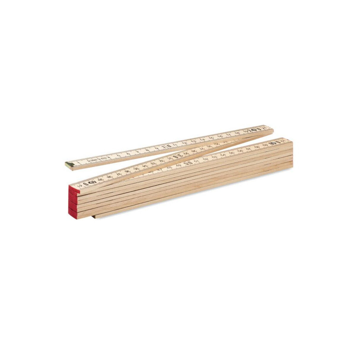 Miarki z logo – miarka stolarska z drewna 2m ara mo6904-40-side Miarka stolarska z drewna 2m ARA mo6904-40-side