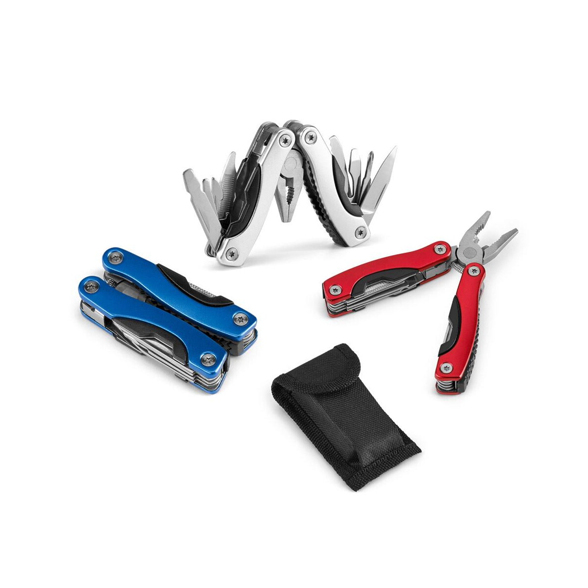 DUNITO. Składane mini szczypce wielofunkcyjne wykonane ze stali nierdzewnej i aluminium 94016_set