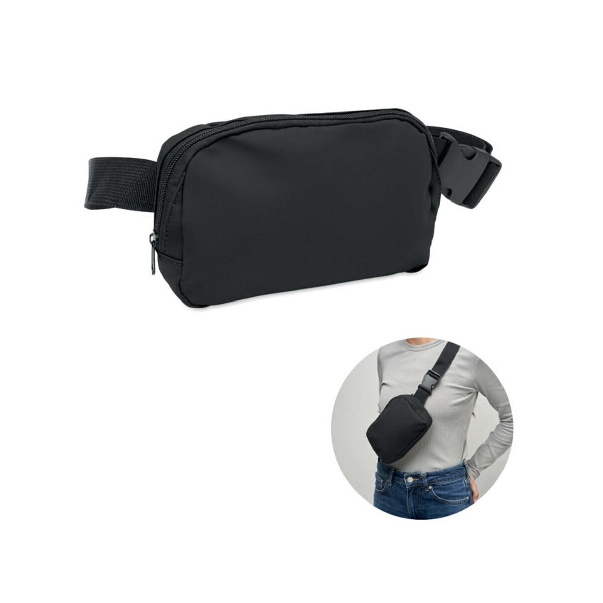 Nerki z logo – torba nerka z poliestru 210d korovin waist mo2683-03 Torba nerka z poliestru 210D KOROVIN WAIST mo2683-03