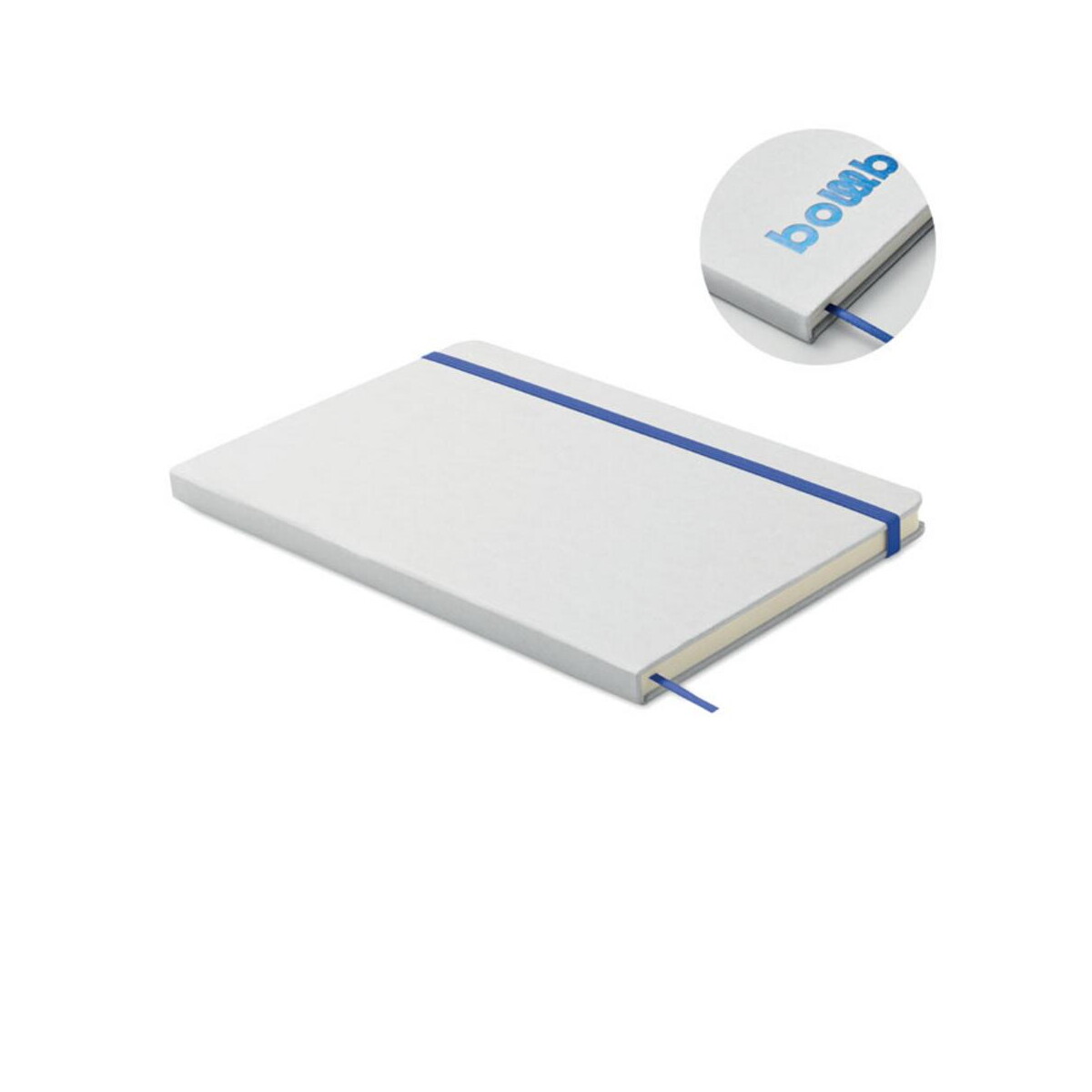 Notatniki z logo – kolorowy notatnik a5 route white mo2578-04 Kolorowy notatnik A5 ROUTE WHITE mo2578-04