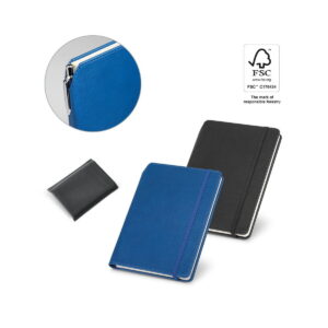MORIAH. Notatnik A5 z PU z kartkami w linie, wykonany z materiałów z certyfikatem FSC™ i innych kontrolowanych materiałów 93799_set
