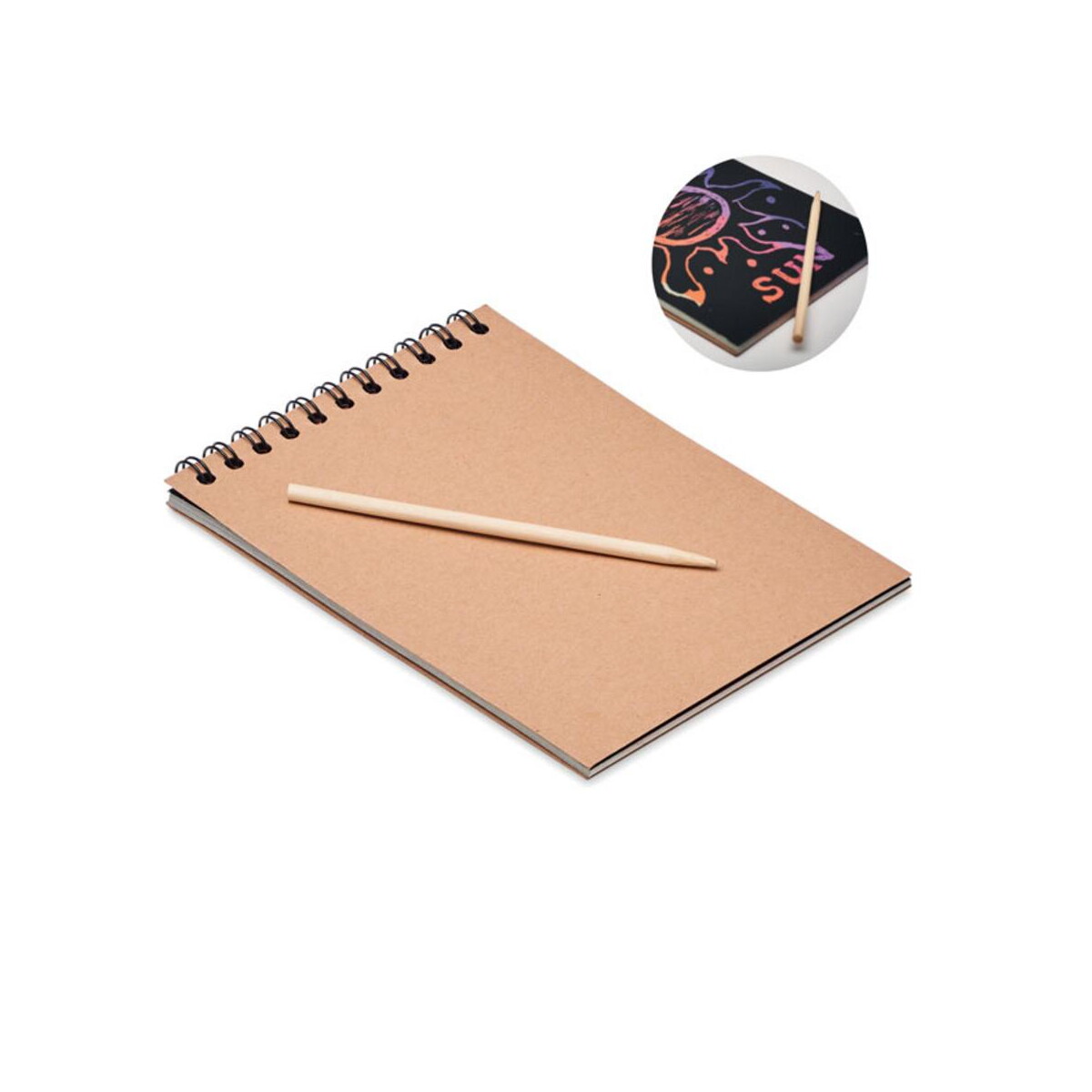 Notatniki z logo – notes z papierem typu zdrapka black mo6699-40 Notes z papierem typu zdrapka BLACK mo6699-40