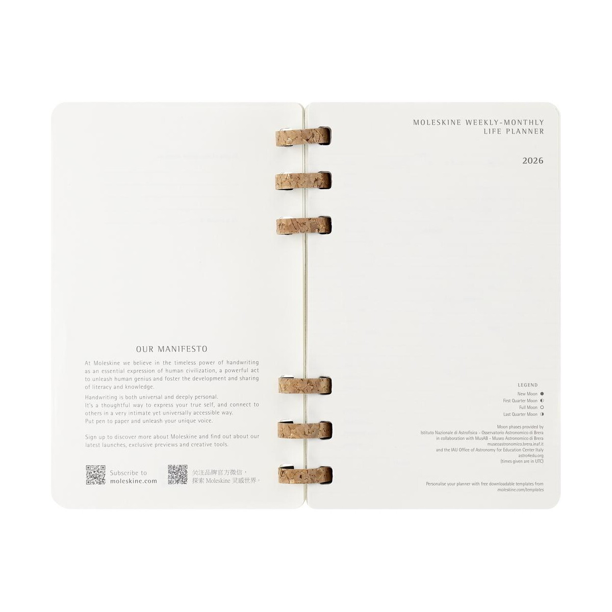 Notatniki z logo – spiralny kalendarz moleskine VM790.2026-03_INS02 Spiralny kalendarz MOLESKINE VM790.2026-03_INS02
