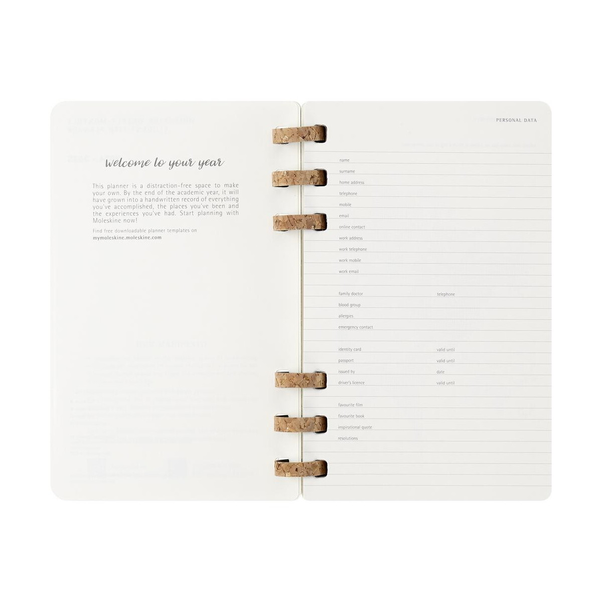 Notatniki z logo – spiralny kalendarz moleskine VM790.2026-03_INS03 Spiralny kalendarz MOLESKINE VM790.2026-03_INS03