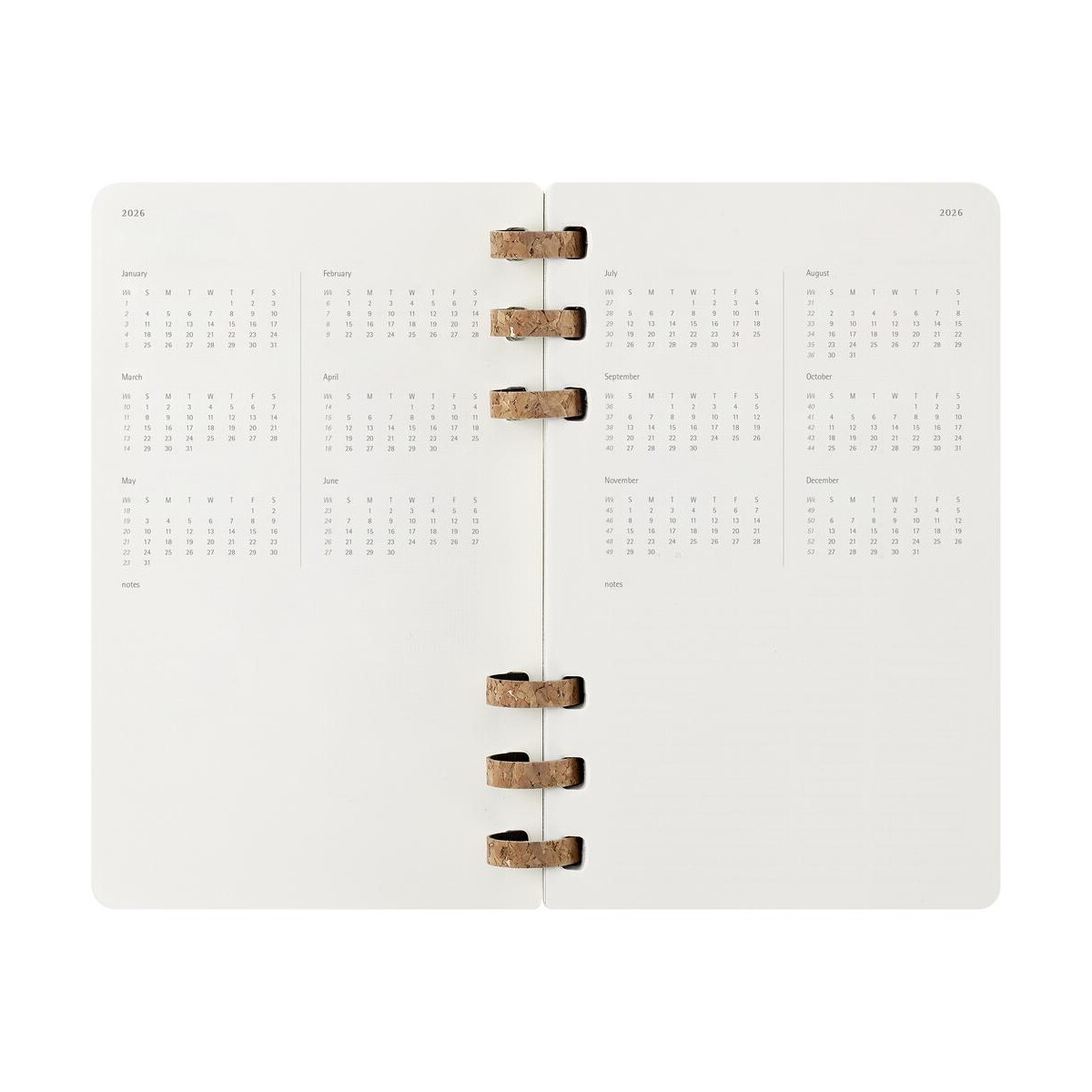 Notatniki z logo – spiralny kalendarz moleskine VM790.2026-03_INS04 Spiralny kalendarz MOLESKINE VM790.2026-03_INS04