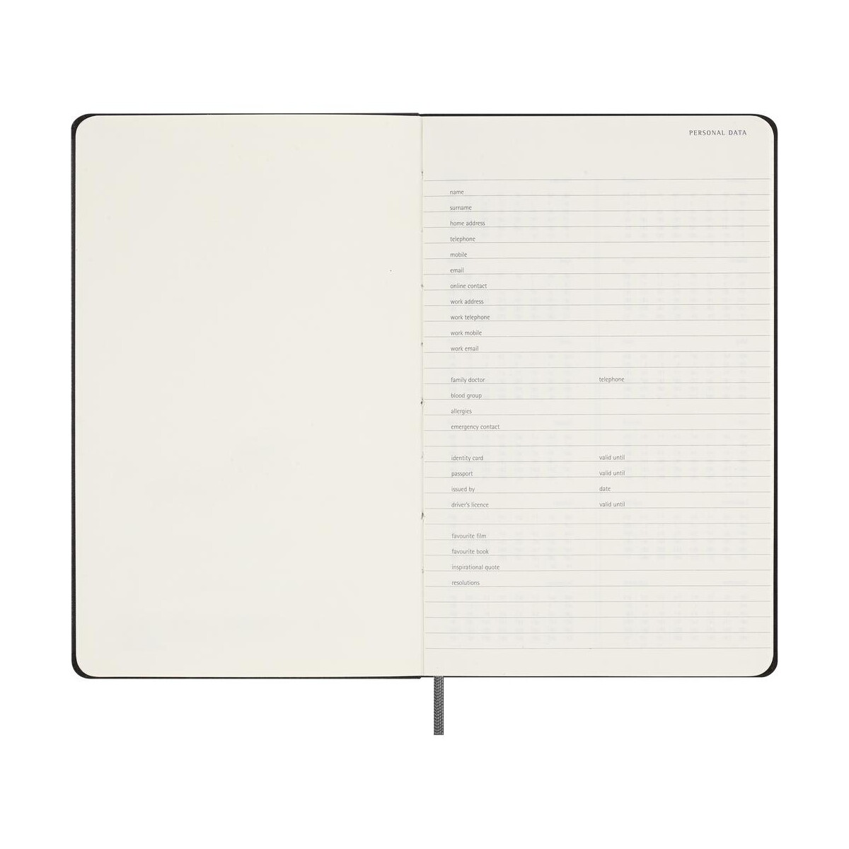 Notatniki z logo – spiralny kalendarz moleskine undated VM990-03_INS02 Spiralny kalendarz MOLESKINE UNDATED VM990-03_INS02