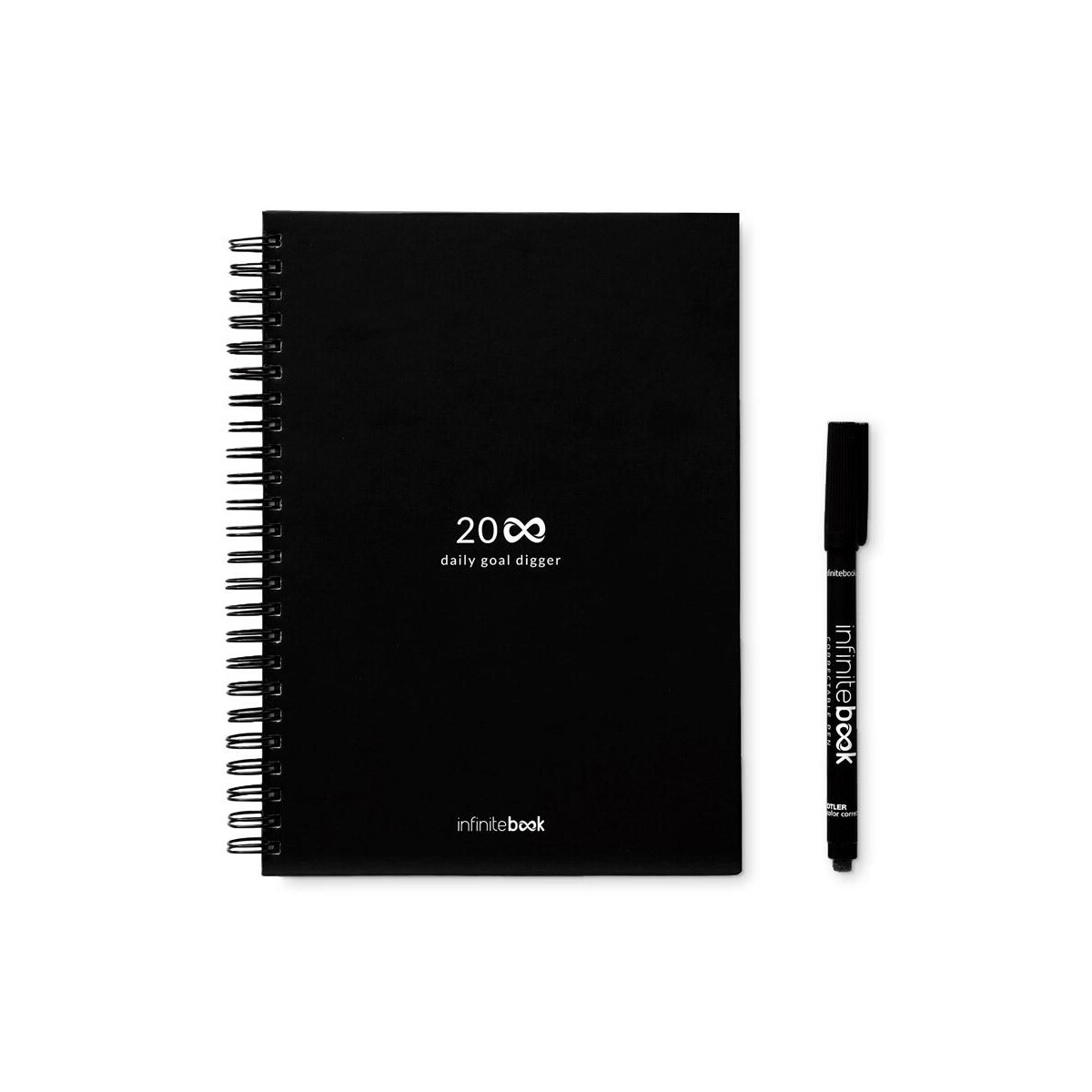 Notatniki z logo – starter kit infinite planner a5. zestaw zawiera „infinite diary”, zestaw do czyszczenia, marker i uchwyt na marker 33202_103 STARTER KIT INFINITE PLANNER A5. Zestaw zawiera „Infinite Diary”, zestaw do czyszczenia, marker i uchwyt na marker 33202_103