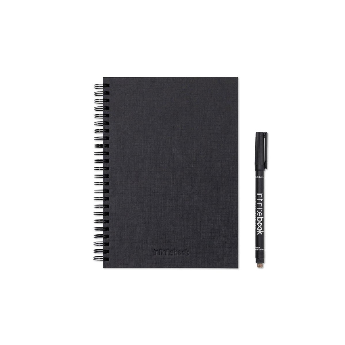 Notesy z logo – starter kit infinitebook a5 planner texture. zestaw zawierający „infinitebook” w twardej oprawie, 1 zestaw do czyszczenia, 1 marker i 1 uchwyt na długopis 33210_103 STARTER KIT INFINITEBOOK A5 PLANNER TEXTURE. Zestaw zawierający „Infinitebook” w twardej oprawie, 1 zestaw do czyszczenia, 1 marker i 1 uchwyt na długopis 33210_103