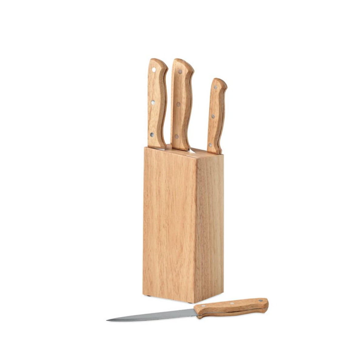Noże z logo – 5-częściowy zestaw noży gourmet mo6308-40-side 5-częściowy zestaw noży GOURMET mo6308-40-side