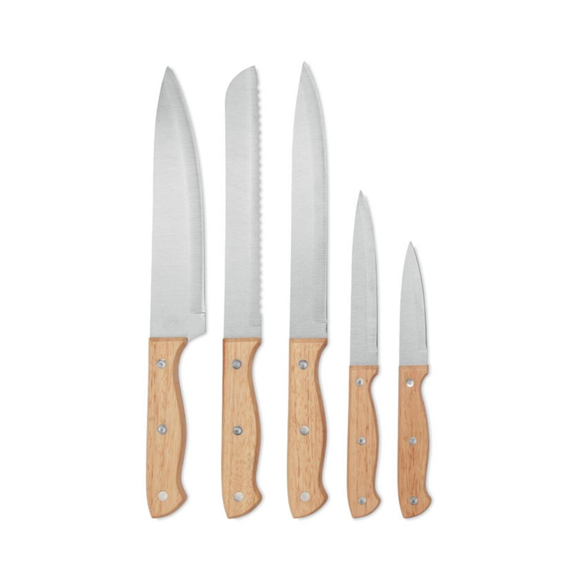 Noże z logo – 5-częściowy zestaw noży gourmet mo6308-40-top 5-częściowy zestaw noży GOURMET mo6308-40-top