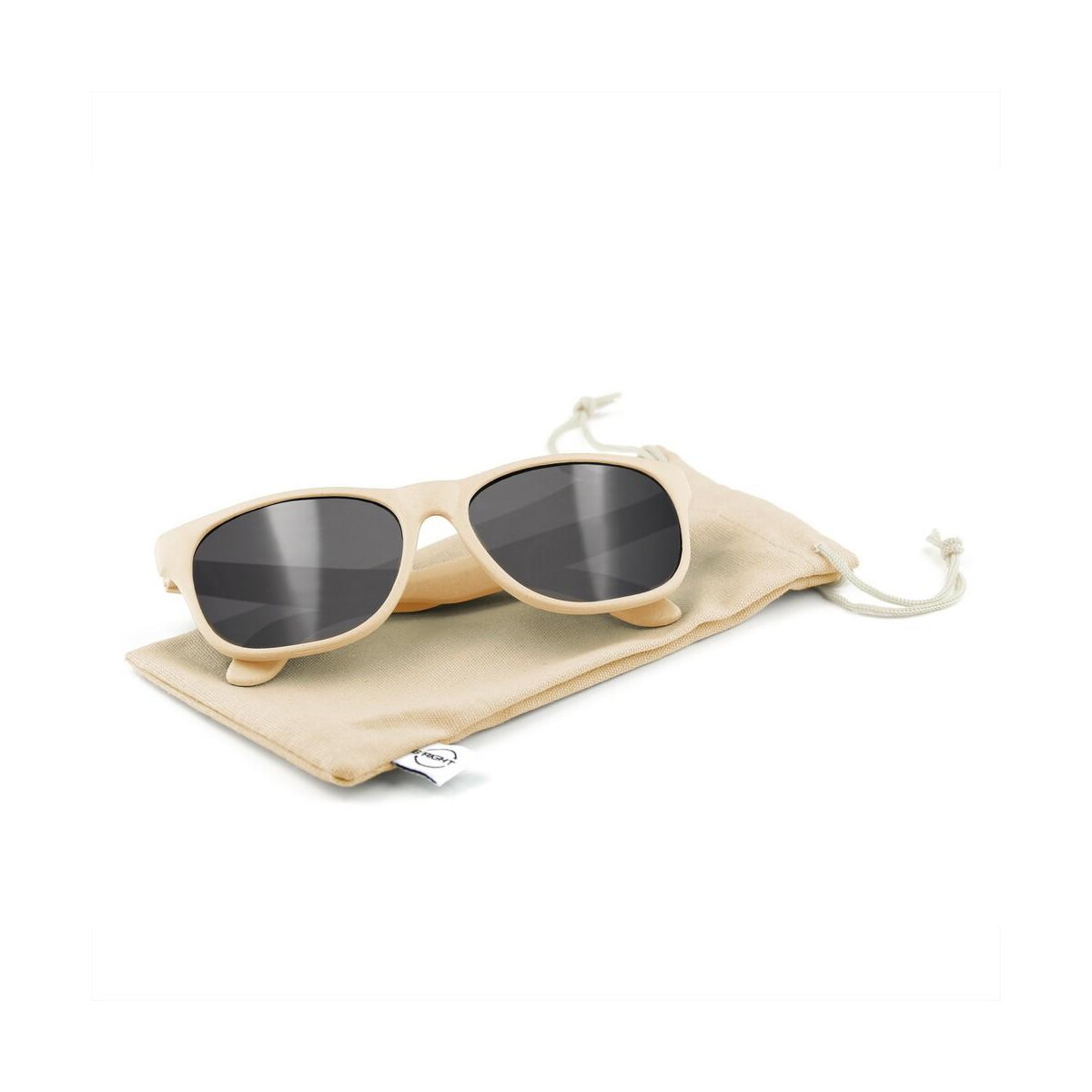 Okulary z logo – okulary przeciwsłoneczne b’right, bawełniane etui w komplecie | adam V7375-00_AAA02 Okulary przeciwsłoneczne B'RIGHT, bawełniane etui w komplecie | Adam V7375-00_AAA02