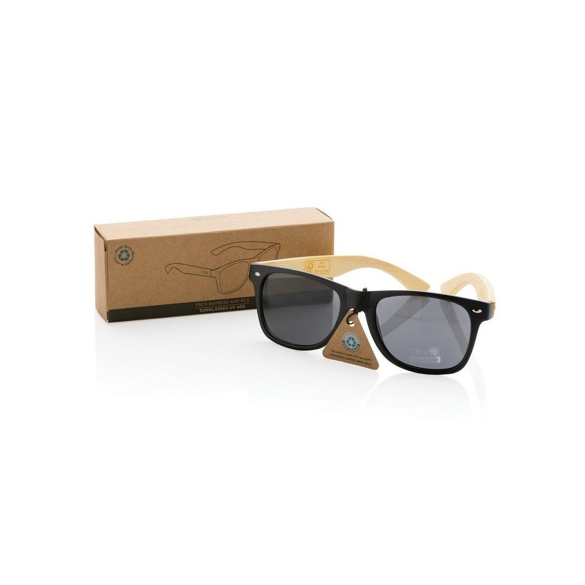Okulary z logo – okulary przeciwsłoneczne, plastik z recyklingu P453.971__P_500 Okulary przeciwsłoneczne, plastik z recyklingu P453.971__P_500