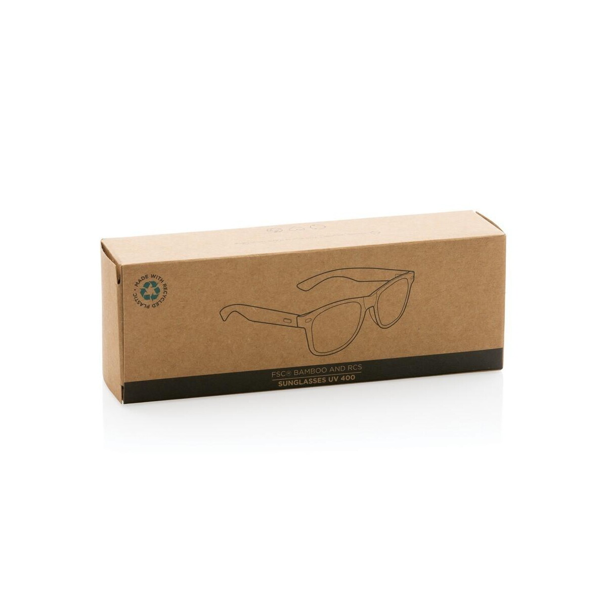 Okulary z logo – okulary przeciwsłoneczne, plastik z recyklingu P453.971__P_501 Okulary przeciwsłoneczne, plastik z recyklingu P453.971__P_501