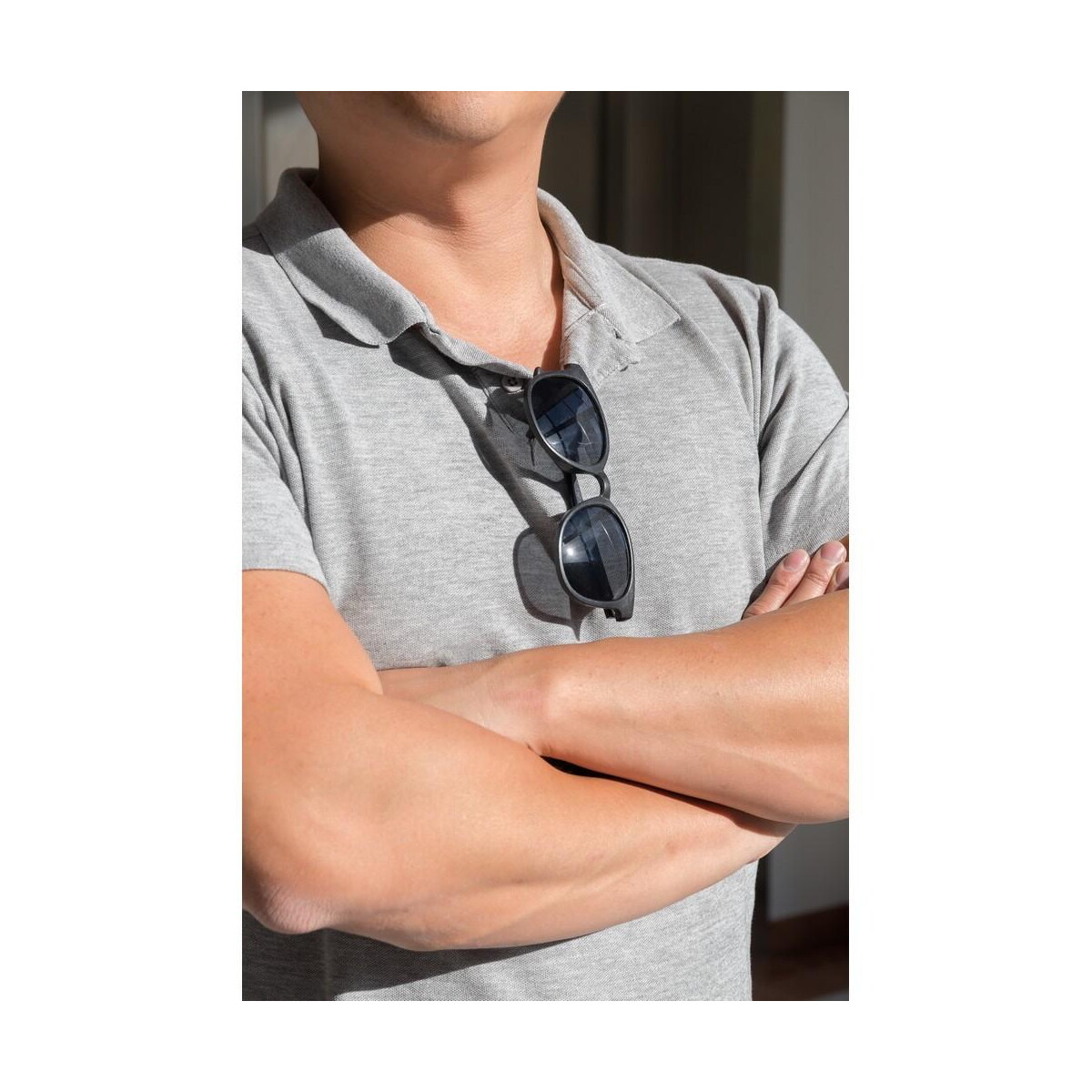 Okulary z logo – okulary przeciwsłoneczne ze słomy pszenicznej P453.911__M_400 Okulary przeciwsłoneczne ze słomy pszenicznej P453.911__M_400