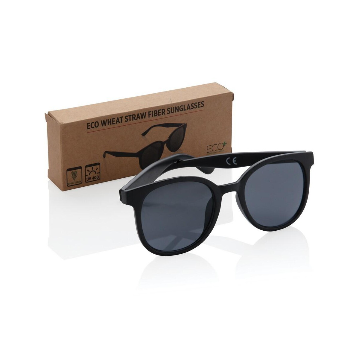 Okulary z logo – okulary przeciwsłoneczne ze słomy pszenicznej P453.911__P_500 Okulary przeciwsłoneczne ze słomy pszenicznej P453.911__P_500