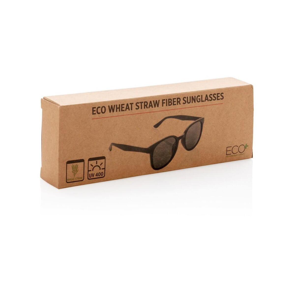 Okulary z logo – okulary przeciwsłoneczne ze słomy pszenicznej P453.911__P_501 Okulary przeciwsłoneczne ze słomy pszenicznej P453.911__P_501
